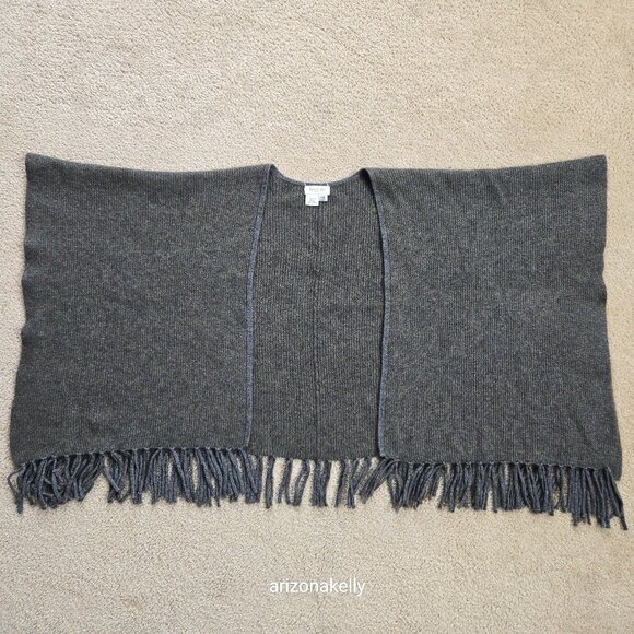 Symphony Accessories - {{{Thick}}} Cashmere Wrap Birdseye Knit Green/Grey Symphony
